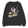 Ballaholic Boston Terrier Dog Chasing Bostie Ball Unisex Sweatshirt, trending gift