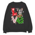 Boston Terrier Christmas Tree Lights Santa Dog Xmas For Men Women Kids Unisex Sweatshirt, Boston Terrier Christmas Gifts, trending gift