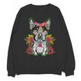 Boston Terrier Dia De Los Muertos Day Of The Dead Dog Skull For Men Women Kids Unisex Sweatshirt, trending gift