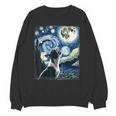 Boston Terrier Dog Art Van Gogh Starry Night Boston Terrier Unisex Sweatshirt, trending gift