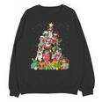 Boston Terrier Dog Christmas Tree Lights Xmas Pajama For Men Women Kids Unisex Sweatshirt, Boston Terrier Christmas Gifts, trending gift