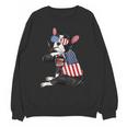 Boston Terrier Dog Merica 4th Of July Usa American Flag Men Unisex Sweatshirt, American Boston Terrier Gifts, Boston Terrier 4th Of July Gifts, trending gift
