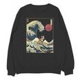 Boston Terrier Japanese Kanagawa Wave Surf Dog Unisex Sweatshirt, trending gift
