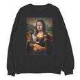 Boston Terrier Mona Lisa Painting Art Dog Mom Dad For Men Women Kids Unisex Sweatshirt, Mom Gifts, Boston Terrier Dad Gifts, Boston Terrier Mom Gifts, trending gift