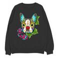 Boston Terrier In Red Day Of The Dead Sugar Skull Dog Unisex Sweatshirt, trending gift