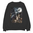 Boston Terrier Selfie Full Moon Flying Witch Halloween Dog Unisex Sweatshirt, Boston Terrier Halloween Gifts, trending gift