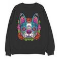 Boston Terrier Sugar Skull Dog Day Of The Dead Unisex Sweatshirt, trending gift