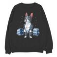 Boston Terrier Weightlifting Deadlift Men Fitness Gym Unisex Sweatshirt, Boston Terrier Gym Gifts, trending gift
