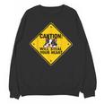 Caution Sign Boston Terrier Dog Bostie Puppy Unisex Sweatshirt, trending gift