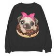 Cute Pug Shirt Donut Girls Dog Unisex Sweatshirt, trending gift