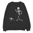 Halloween Boston Terrier And Skeleton Unisex Sweatshirt, Boston Terrier Halloween Gifts, trending gift