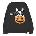 The Halloween Boston Terrier Unisex Sweatshirt, Boston Terrier Halloween Gifts, trending gift