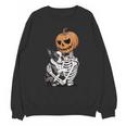 Halloween Skeleton Boston Terrier Unisex Sweatshirt, Boston Terrier Halloween Gifts, trending gift