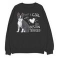 Just A Girl Who Loves Her Boston Terrier Puppy Love Unisex Sweatshirt, trending gift