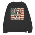 Patriotic Boston Terrier Dog Lover USA Flag 4th Of July For Men Women Kids Unisex Sweatshirt, Patriotic Boston Terrier Gifts, Boston Terrier 4th Of July Gifts, trending gift