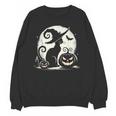 Scary Halloween Cat Costume Retro Cat Moon For Men Women Kids Unisex Sweatshirt, trending gift