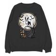 Spooky Halloween Moon Boston Terrier Boston Bull Bostie Unisex Sweatshirt, Boston Terrier Halloween Gifts, trending gift