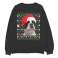 Ugly Xmas Sweater Santa Boston Terrier Dog Christmas For Men Women Kids Unisex Sweatshirt, Boston Terrier Christmas Gifts, trending gift