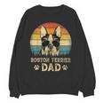 Vintage Boston Terrier Dad Dog Lovers Father's Day Tee Unisex Sweatshirt, Boston Terrier Dad Gifts, trending gift
