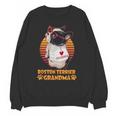 Vintage Boston Terrier Grandma Wear Sunglasses Dog Lover Men Women Girls Kids Unisex Sweatshirt, trending gift