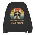 Vintage Boston Terrier Grandpa Dog Lovers Father's Day Unisex Sweatshirt, trending gift