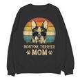 Vintage Boston Terrier Mom Dog Lovers Mother's Day Unisex Sweatshirt, Mom Gifts, Boston Terrier Mom Gifts, trending gift