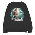 Whimsical Forest Adventures Sasquatch Bigfoot Walking Boston Terrier Dog Lovers Unisex Sweatshirt, trending gift