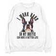 Bostie Mama Dog Dad Boston Terrier For Men Women Unisex Sweatshirt, Boston Terrier Dad Gifts, trending gift