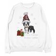 Boston Terrier Christmas T Shirt-Life Is Merrier Premium Tri-Blend Unisex Sweatshirt, Boston Terrier Christmas Gifts, trending gift