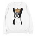 Boston Terrier Dog Wearing Crown For Men Women Girls Kids Unisex Sweatshirt, trending gift