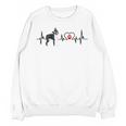Boston Terrier Heartbeat Heart Line Unisex Sweatshirt, trending gift