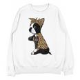 Boston Terrier Lover I Love Mom Tattoo Leopard Unisex Sweatshirt, Mom Gifts, Boston Terrier Mom Gifts, trending gift