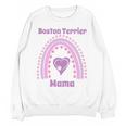 Boston Terrier Mama Cute Rainbow Paw Heart Shape Unisex Sweatshirt, trending gift