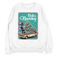 Boston Terrier Merry Christmas Tree Truck Dog X-Mas Unisex Sweatshirt, Boston Terrier Christmas Gifts, trending gift