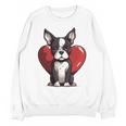 Boston Terrier Mom Dad Bostie Dog Lover Valentines Day Unisex Sweatshirt, Mom Gifts, Boston Terrier Dad Gifts, Boston Terrier Mom Gifts, trending gift