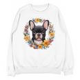 Boston Terrier Mom Floral Bostie Dog Lover Flowers Cute Unisex Sweatshirt, Mom Gifts, Boston Terrier Mom Gifts, trending gift