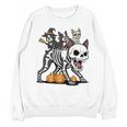 Boston Terrier Skeleton Mummy Witch Halloween Unisex Sweatshirt, Boston Terrier Halloween Gifts, trending gift