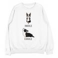 Inhale Exhale Yoga Boston Terrier Tshirt Unisex Sweatshirt, trending gift