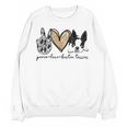 Peace Love Boston Terrier Boston Terrier Lover Dog Mom Unisex Sweatshirt, Mom Gifts, Boston Terrier Mom Gifts, trending gift
