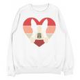 Retro Heart Boston Terrier Dog Vintage Valentine Unisex Sweatshirt, trending gift