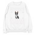 Ugly Xmas Sweater Style Boston Terrier Reindeer Christmas Unisex Sweatshirt, Boston Terrier Christmas Gifts, trending gift