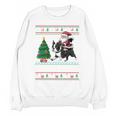 Xmas Tree Lighting Santa Riding Boston Terrier Christmas Unisex Sweatshirt, Boston Terrier Christmas Gifts, Boston Terrier Riding Gifts, trending gift