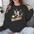 Ballaholic Boston Terrier Dog Chasing Bostie Ball Unisex Sweatshirt, funny design