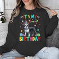 My Birthday Colorful Costume Boston Terrier Party Unisex Sweatshirt, funny design