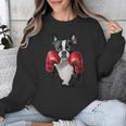 Boston Terrier Boxing Unisex Sweatshirt, funny design
