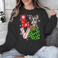 Boston Terrier Christmas Tree Lights Santa Dog Xmas For Men Women Kids Unisex Sweatshirt, Boston Terrier Christmas Gifts, funny design