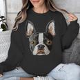 Boston Terrier Cute Puppy Face Dog Lover Pet Owner Unisex Sweatshirt, funny design