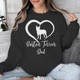 Boston Terrier Dad Cute Boston Terrier Silhouette Heart Unisex Sweatshirt, Boston Terrier Dad Gifts, funny design