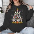 Boston Terrier Dog Christmas Tree Santa Hat Xmas Pajama Men Women Kids Unisex Sweatshirt, Boston Terrier Christmas Gifts, funny design
