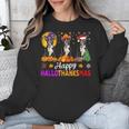 Boston Terrier Dog Halloween Christmas Hallothanksmas Men Women Kids Unisex Sweatshirt, Boston Terrier Christmas Gifts, Boston Terrier Halloween Gifts, funny design